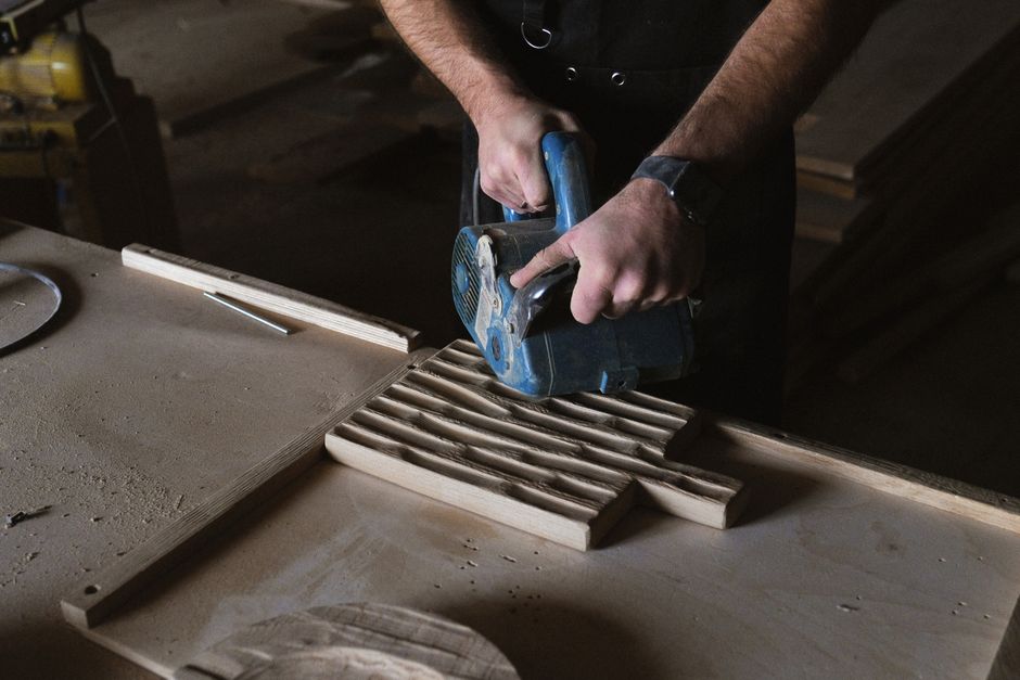 Fine woodworking joinery detail, hand-crafted